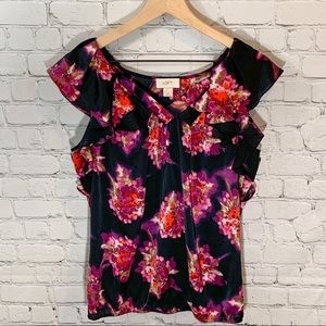 Medium Ann Taylor Loft Floral Blouse